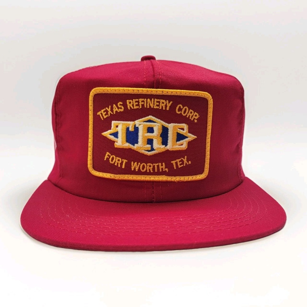 Vintage Texas Refinery Corp.‎ Hat K Products TRC Fort Worth Red Snapback Cap